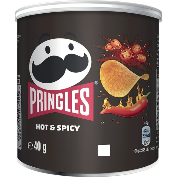 Lot 12 PRINGLES HOT&SPICY 40 grammes Aliments pour reception