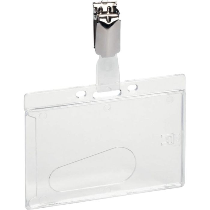 PORTE BADGE FERME POUR 1 CARTE DE SECURITE AVEC CLIP Badges porte noms