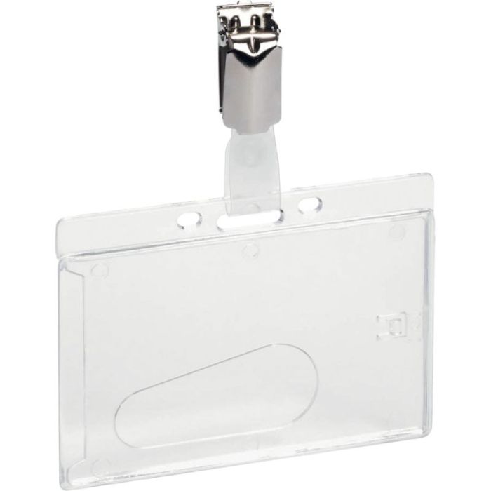 PORTE BADGE DE SECURITE AVEC CLIP 54 X 85 MM BOITE DE 20 Badges porte noms