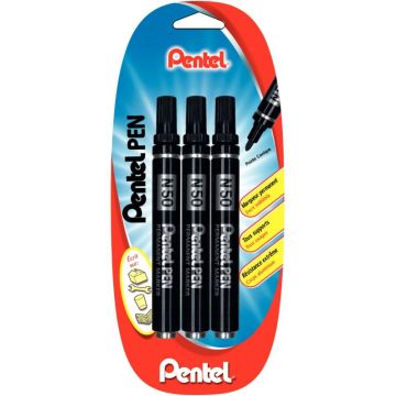 Blister de 3 marqueurs permanents N50 noirs