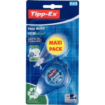 Blister d'un Tipp-Ex easy refill + une recharge