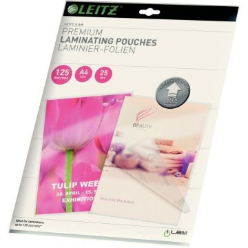 Paquet de 25 pochettes pour plastification à chaud Leitz Ilam UDT A4 125µ