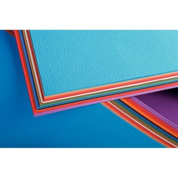 Paquet de 24 feuilles de papier couleur 160g 50x65cm assortis