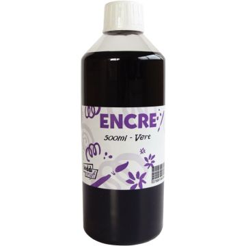 Flacon 500 ml d'encre à dessiner, coloris vert