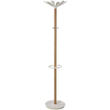 Portemanteau Nahow bois clair et blanc