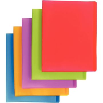Carton de 10 protège-documents COLOR FRESH 80 vues, coloris assortis