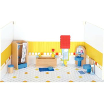 Salle de bain pour maison de poupées, 17 pièces