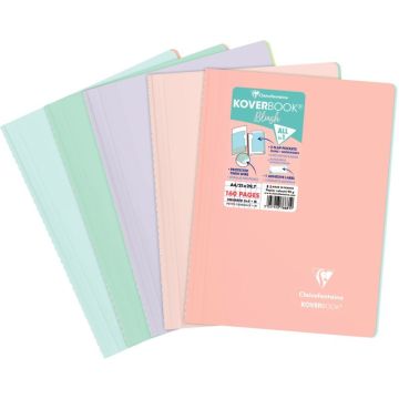 Reliure intégrale KOVERBOOK BLUSH, 160 pages, format A4, quadrillé 5x5