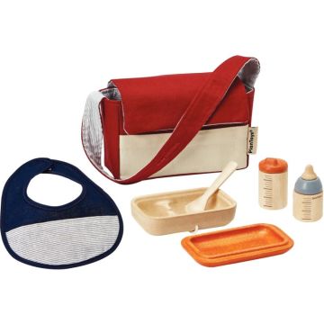 Sac repas de bébé en bois PLAN TOYS, 6 pièces