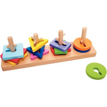 Encastrement labyrinthe 4 tiges en bois