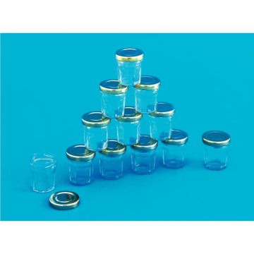 Lot de 12 mini pots de confiture en verre