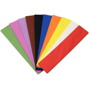 Paquet de 10 feuilles crépon ordinaire 200x50 cm  rose moyen