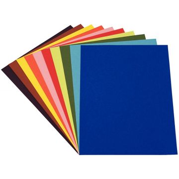 Paquet de 24 feuilles à dessin 160g 50 x 65cm  couleurs vives assorties