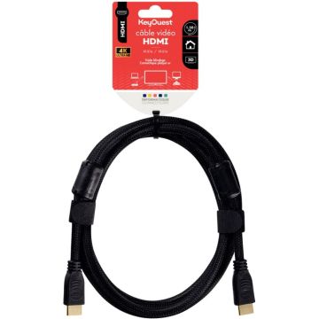 Cordon HDMI 1.4 1.50m noir