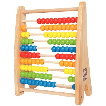 Boulier en bois perles arc-en-ciel