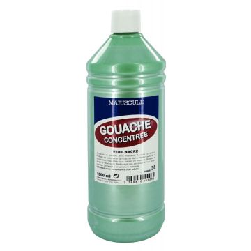 Flacon 1L de gouache concentrée MAJUSCULE, coloris vert nacré