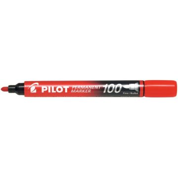 Marqueur permanent 100 ogive pointe fine rouge
