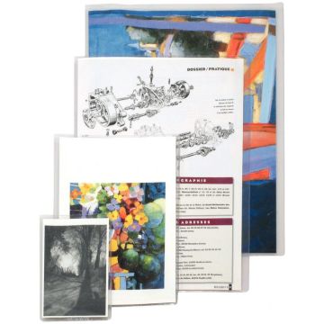 Lot de 10 étuis en PVC 14/100ème pour format 24x32 cm