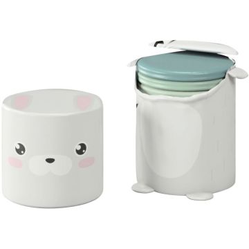 Pouf avec galettes lapin