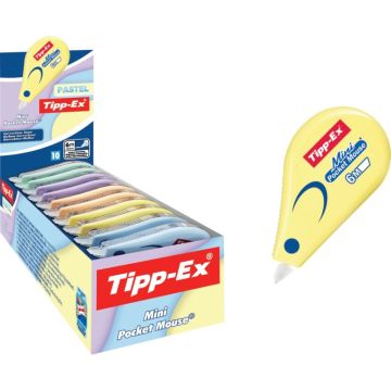 Boîte de 10 correcteurs mini mouse pastel assortis