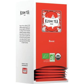 Boite 25 sachets thé vert BOOST kusmi tea