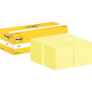 Boîte de 24 blocs 100 feuilles post it format 76x76mm jaune dont 6 gratuits