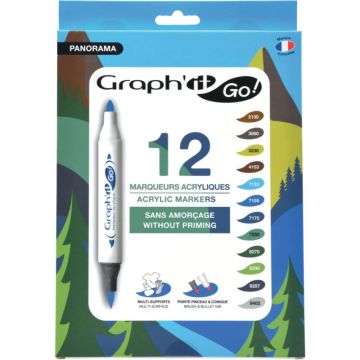 Pochette de 12 marqueurs Graph It Panorama
