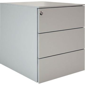 Caisson métallique mobile 3 tiroirs gris alu